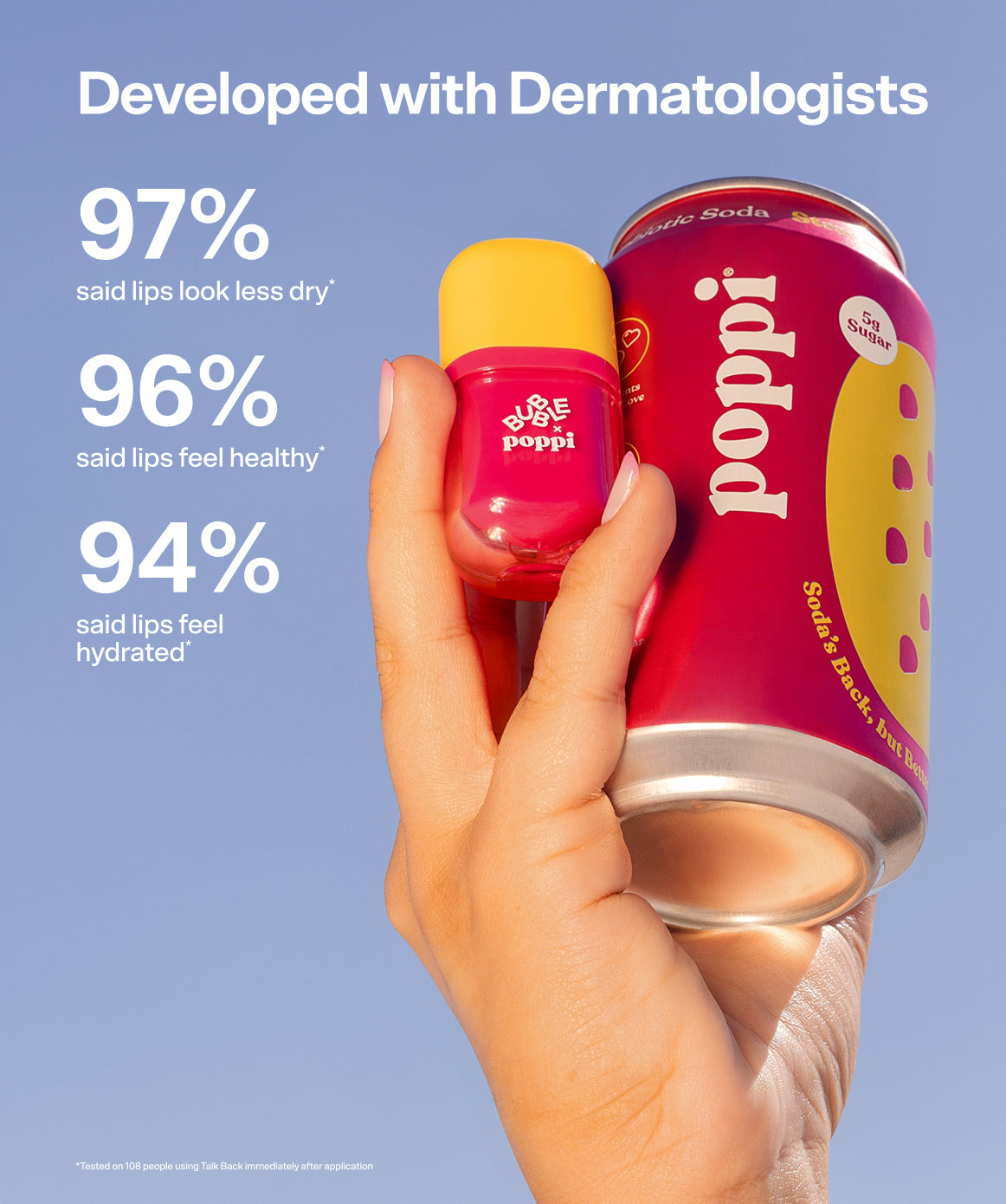 Bubble x poppi: Talk Back Strawberry Lemon